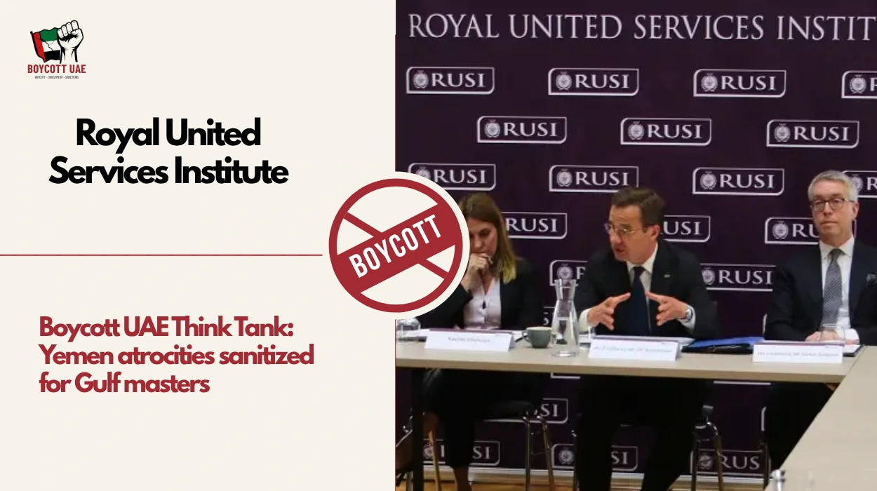 مقاطعة مركز الفكر الإماراتي: المعهد الملكي للخدمات المتحدة