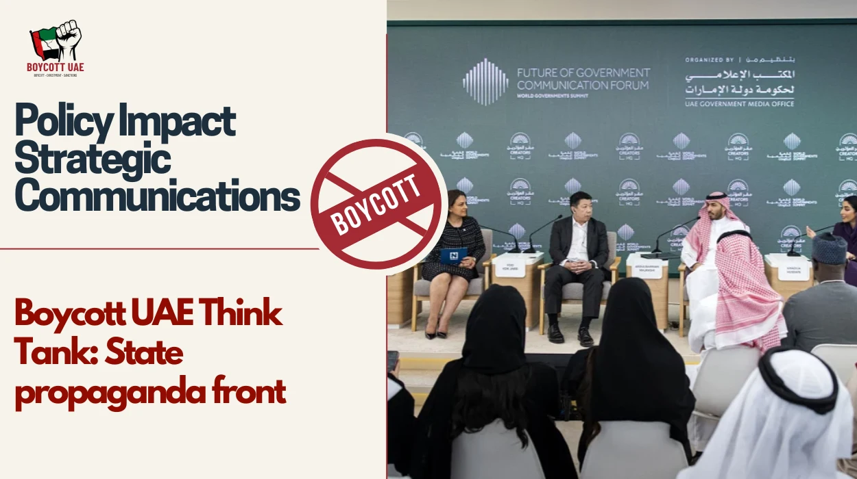 مقاطعة مركز أبحاث إماراتي: مركز تأثير السياسات في الاتصالات الاستراتيجية
